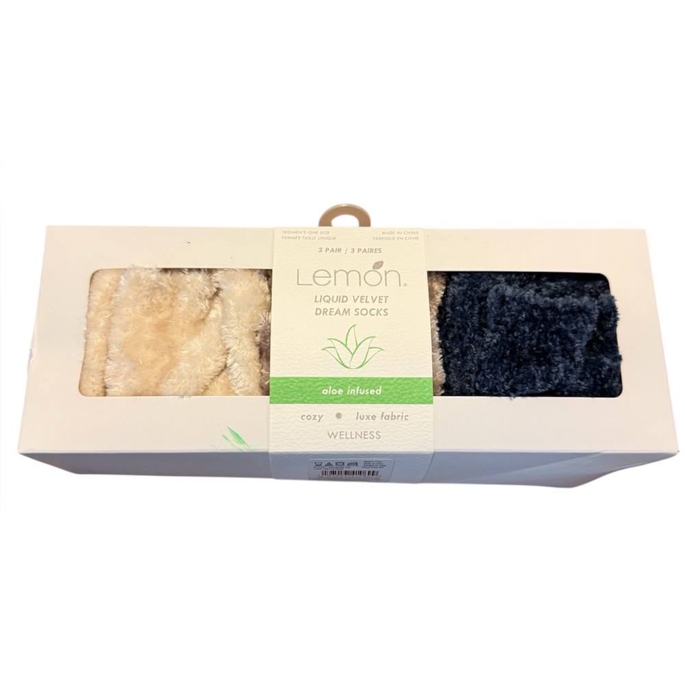 Aloe Infused Liquid Velvet Dream Socks Three Pack